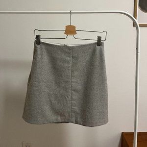 Wilfred Grey Wool Mini Skirt